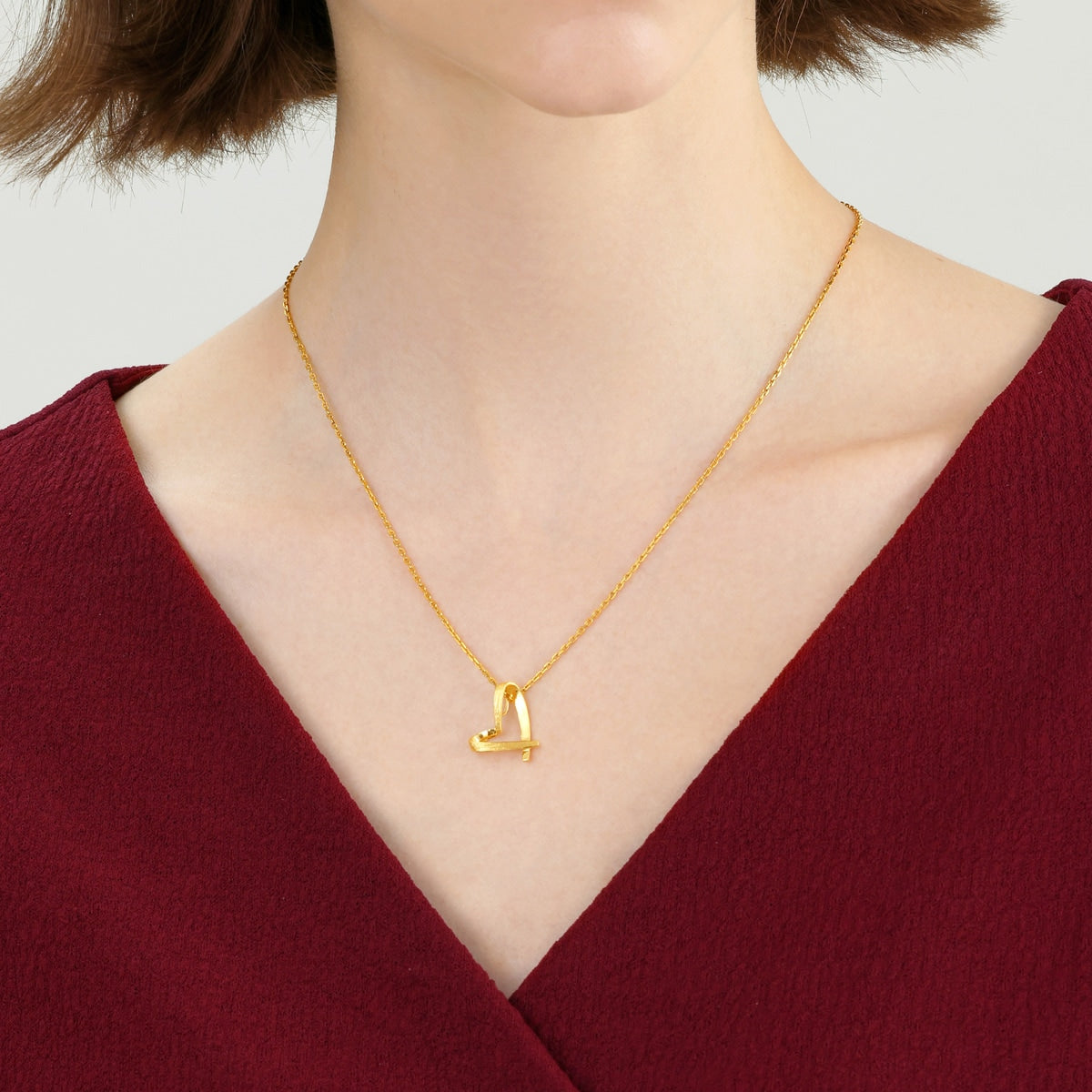 999.9 Gold Heart Pendant