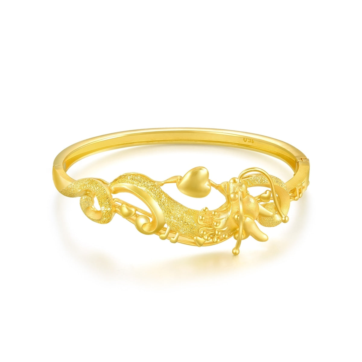 999.9 Gold Dragon & Phoenix Bangle