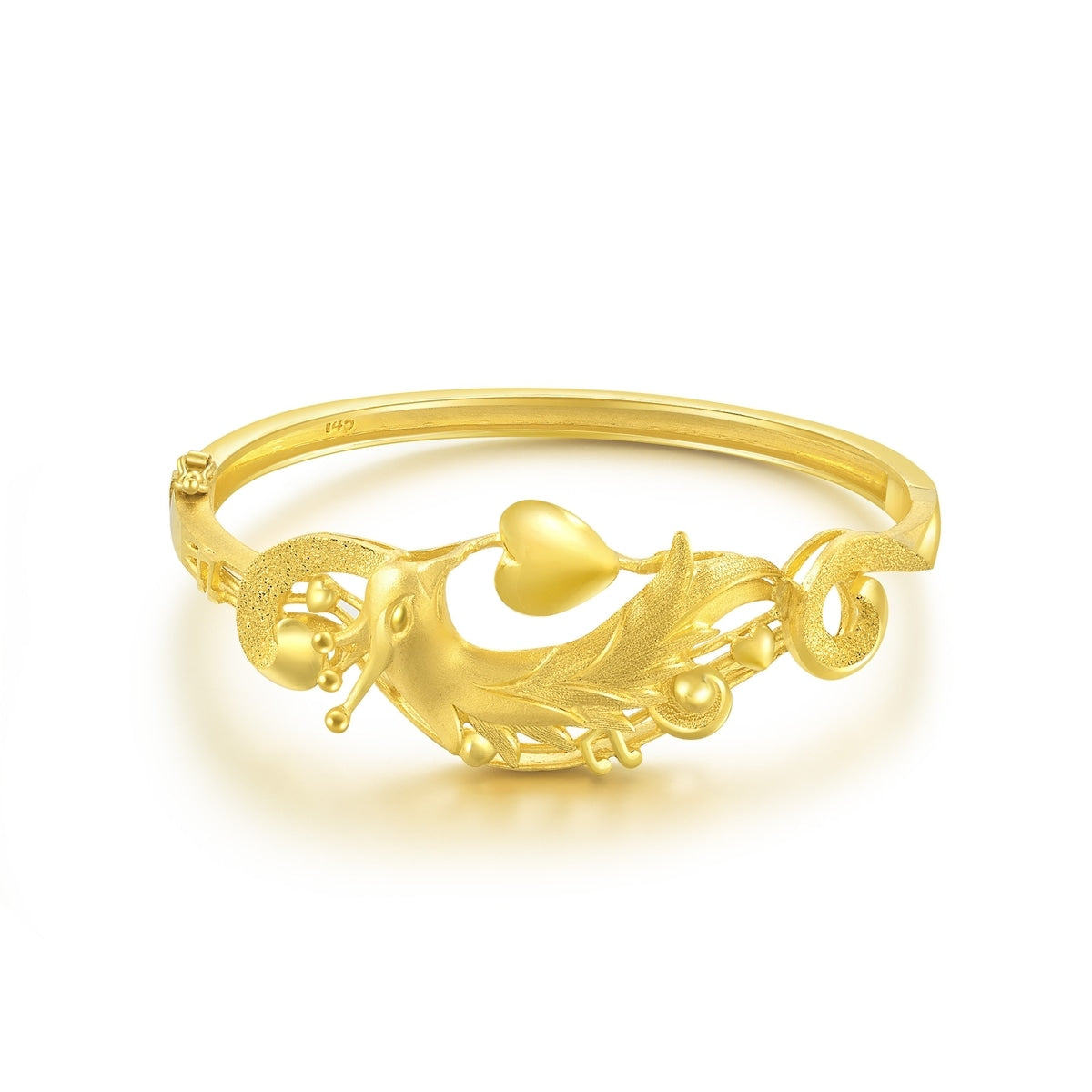 Dragon & Phoenix' 999.9 Gold Bangle