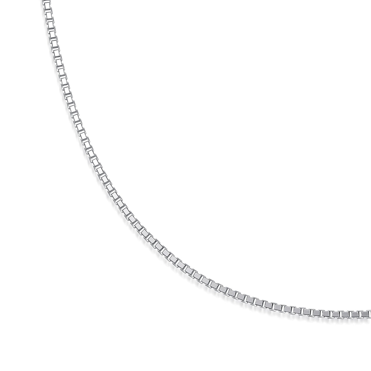950 Platinum Box Chain Necklace with Slider