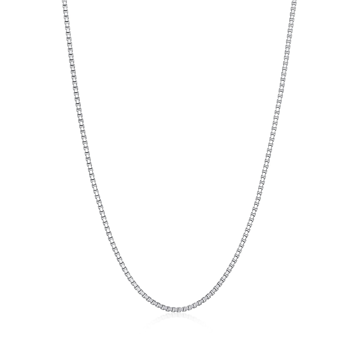 950 Platinum Box Chain Necklace with Slider