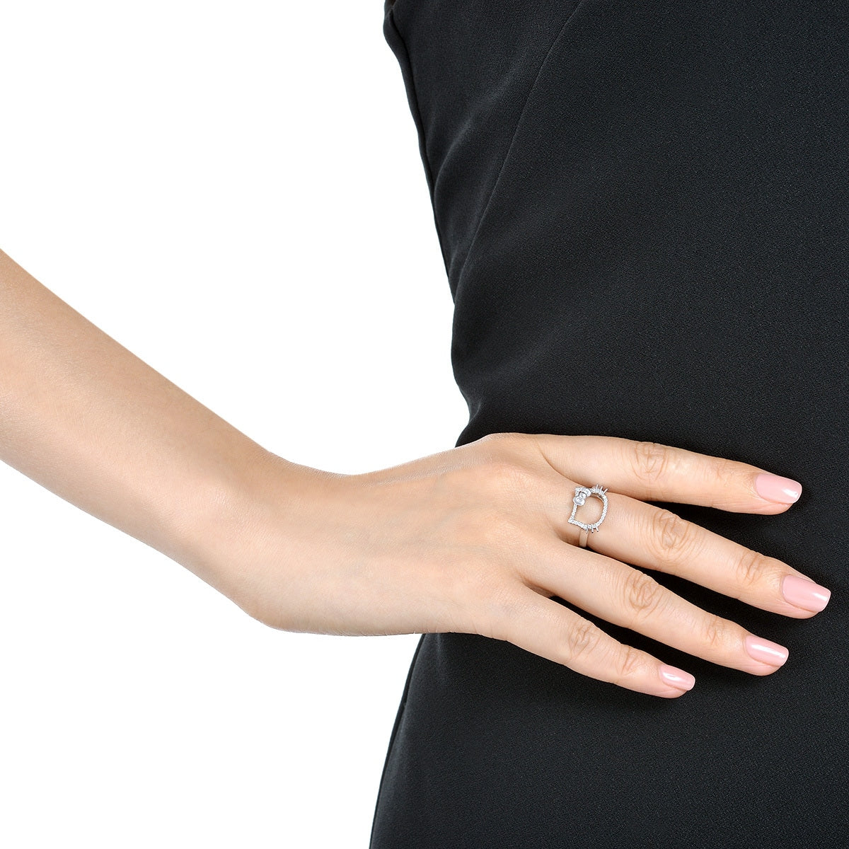 Hello Kitty' 18K White Gold Diamond Ring