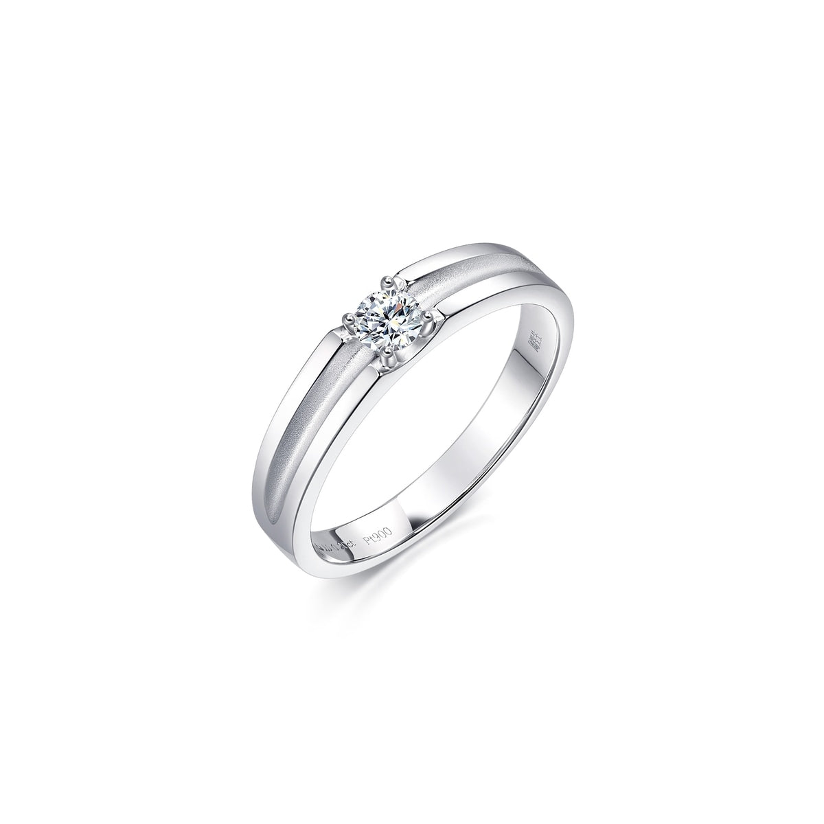 Classic' 900 Platinum Diamond Ring