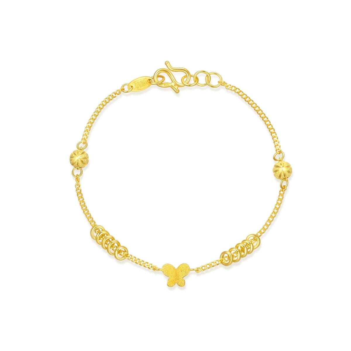 999.9 Gold Butterfly Bracelet