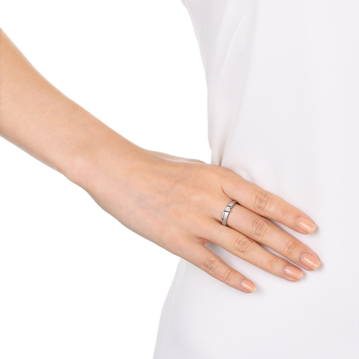 As One' 18K White Gold Diamond Ring