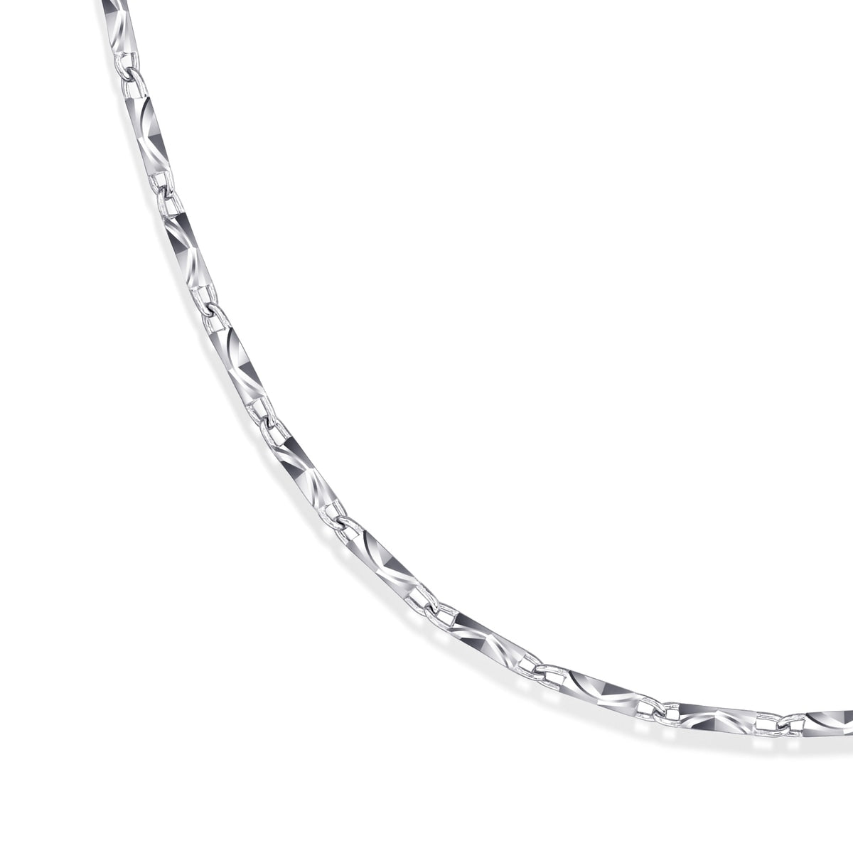 950 Platinum Diamond Cut Chain Necklace