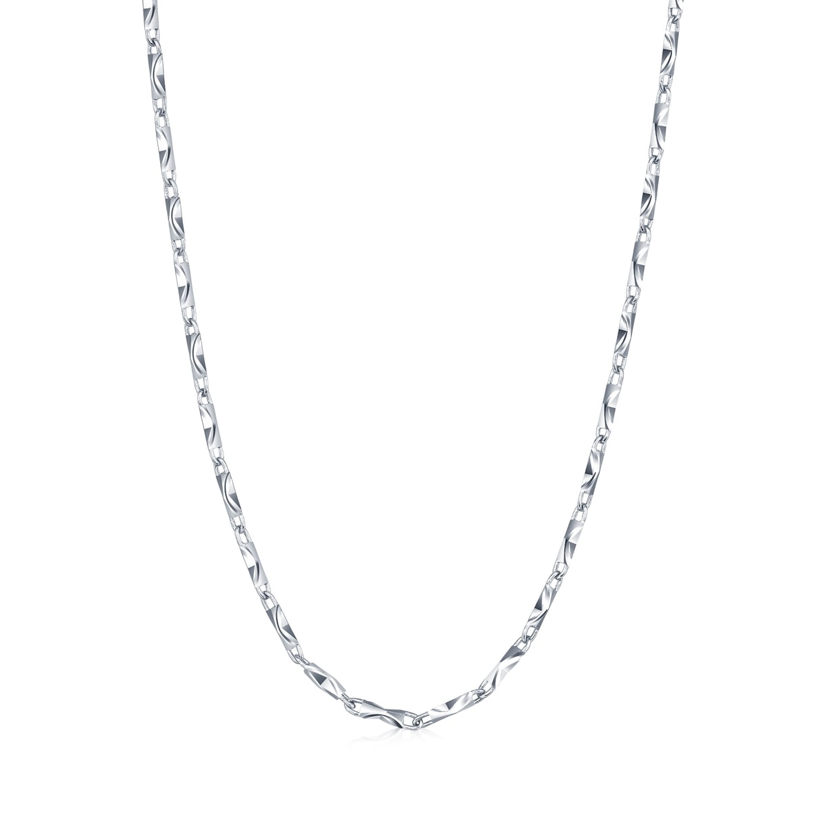 950 Platinum Diamond Cut Chain Necklace