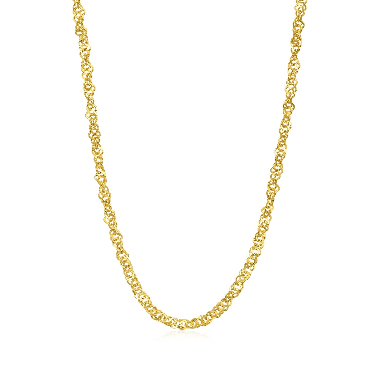 999.9 Gold Double Rolo Chain Necklace