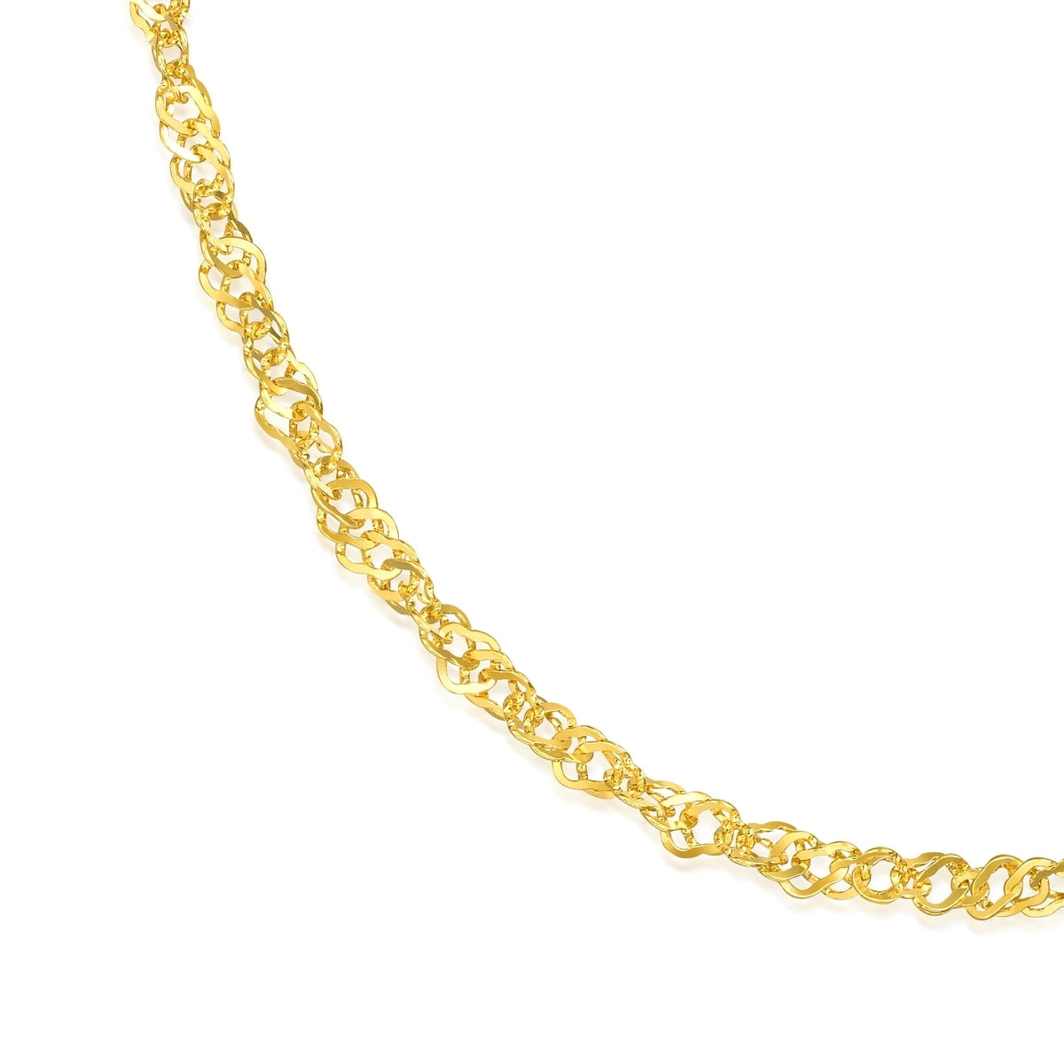 999.9 Gold Double Rolo Chain Necklace