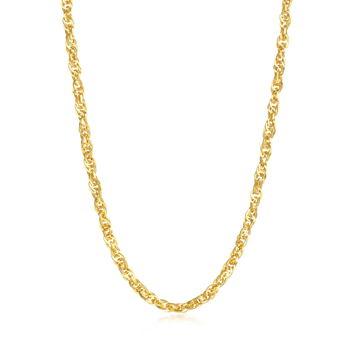 999.9 Gold Twisted Chain Necklace