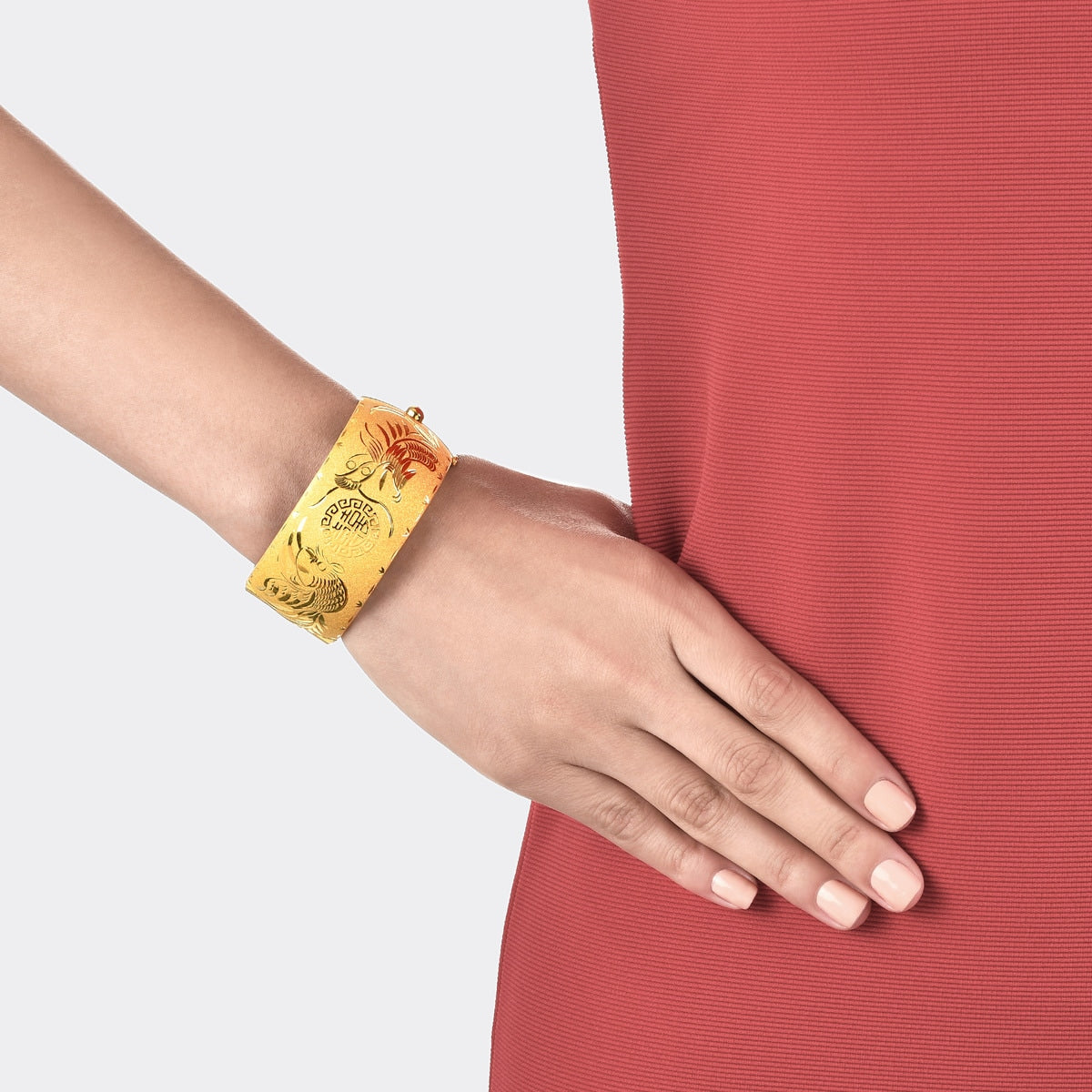 Dragon & Phoenix' 999.9 Gold Bangle