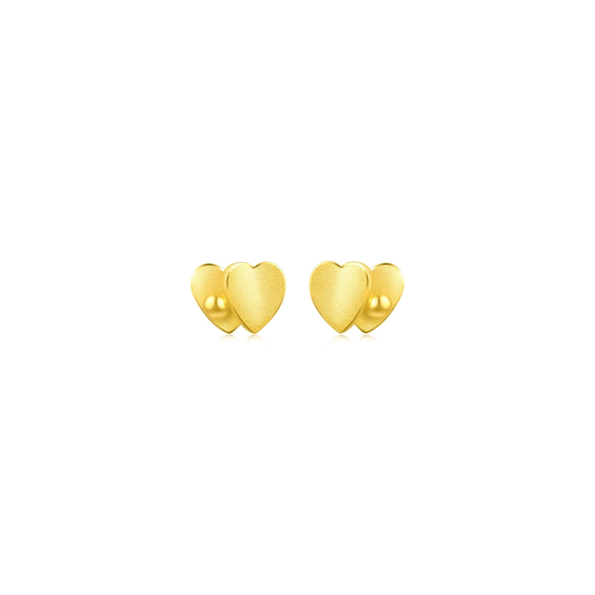 999.9 Gold Heart Earrings