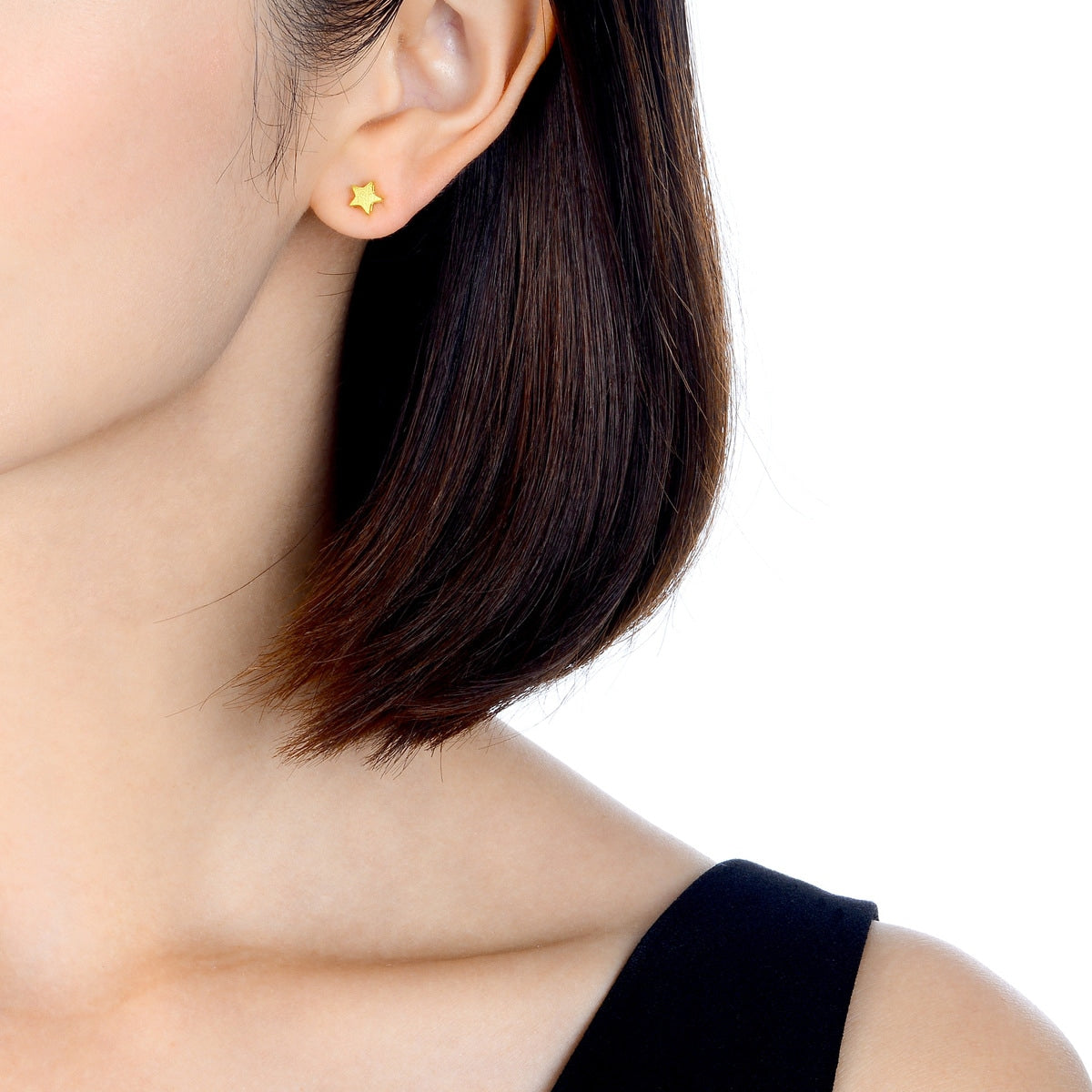 999.9 Gold Star Earrings