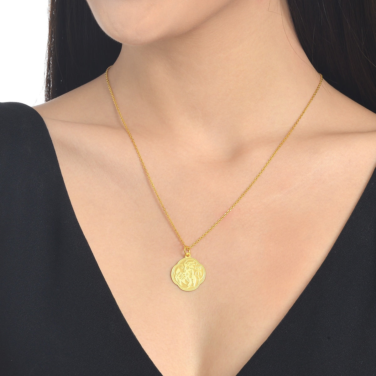 New Year & Chinese Zodiac' 999.9 Gold Pendant