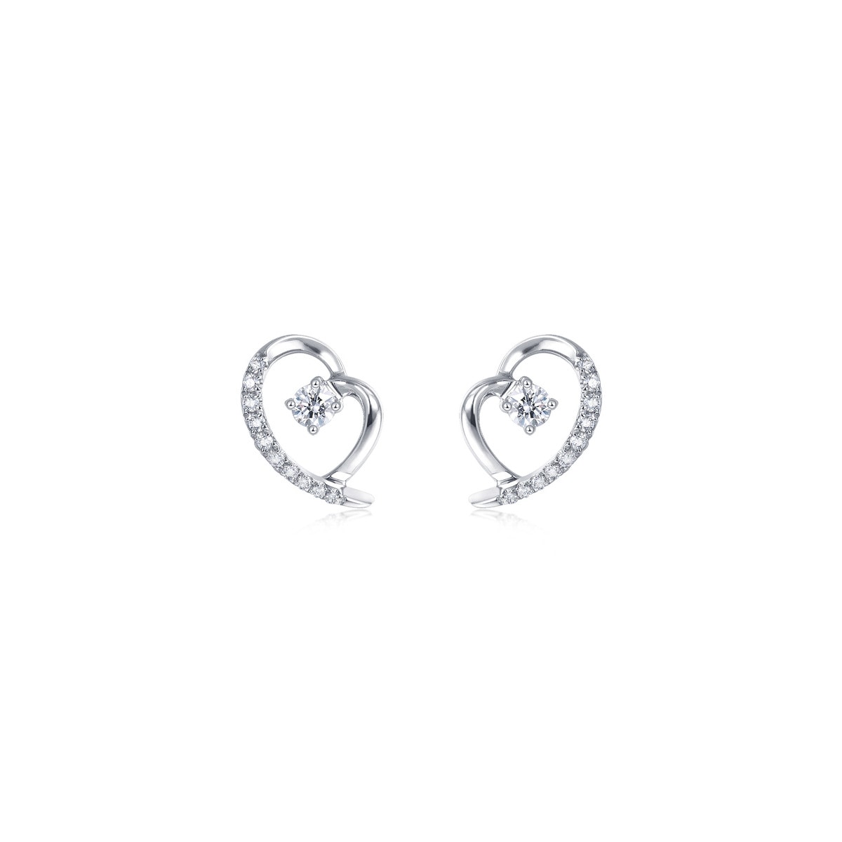 18K White Gold Diamond Earrings