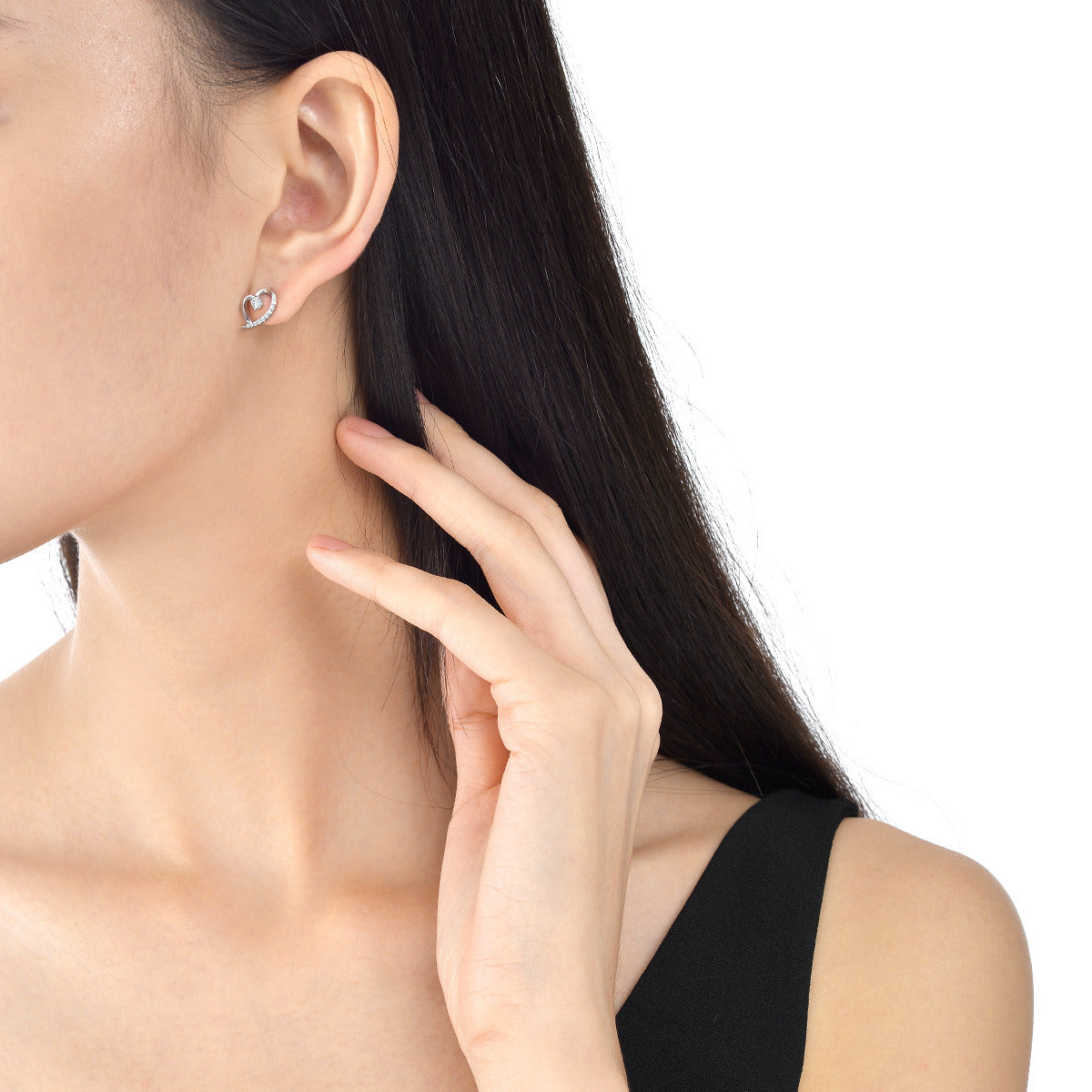 18K White Gold Diamond Earrings