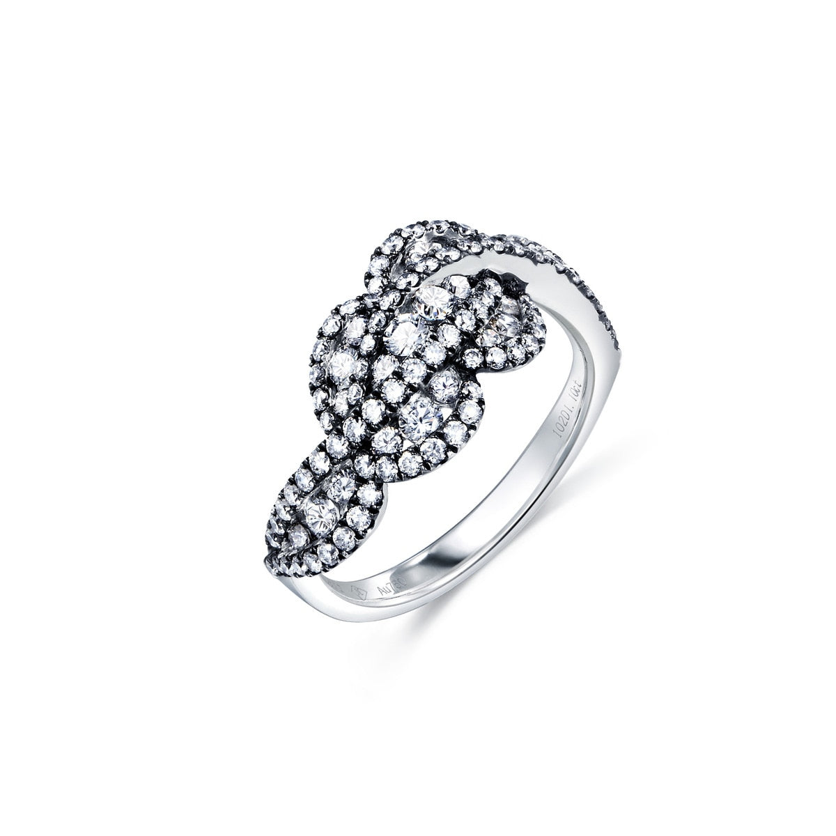 18K White & Black Gold Diamond Ring
