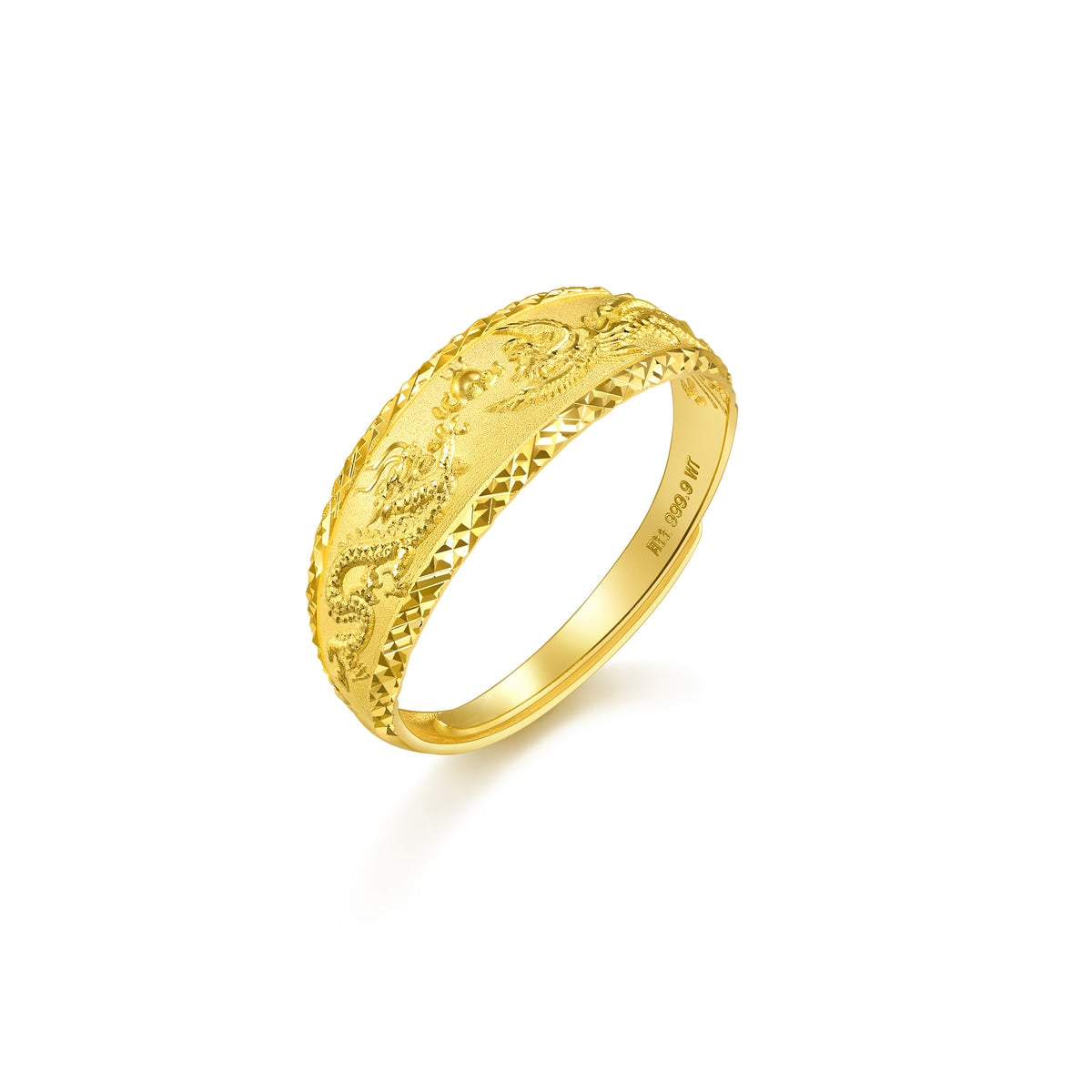 Chinese Wedding Collection 'Dragon & Phoenix' 999.9 Gold Ring
