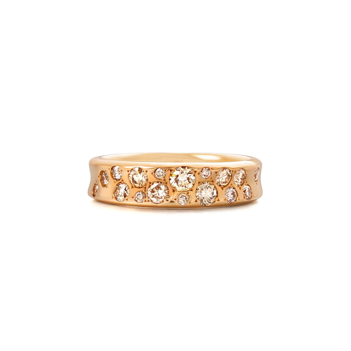 18K/750 Gold (Rose) Brown Diamond Ring