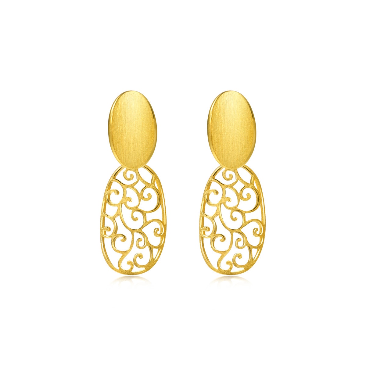 Contemporary' 999.9 Gold Earrings