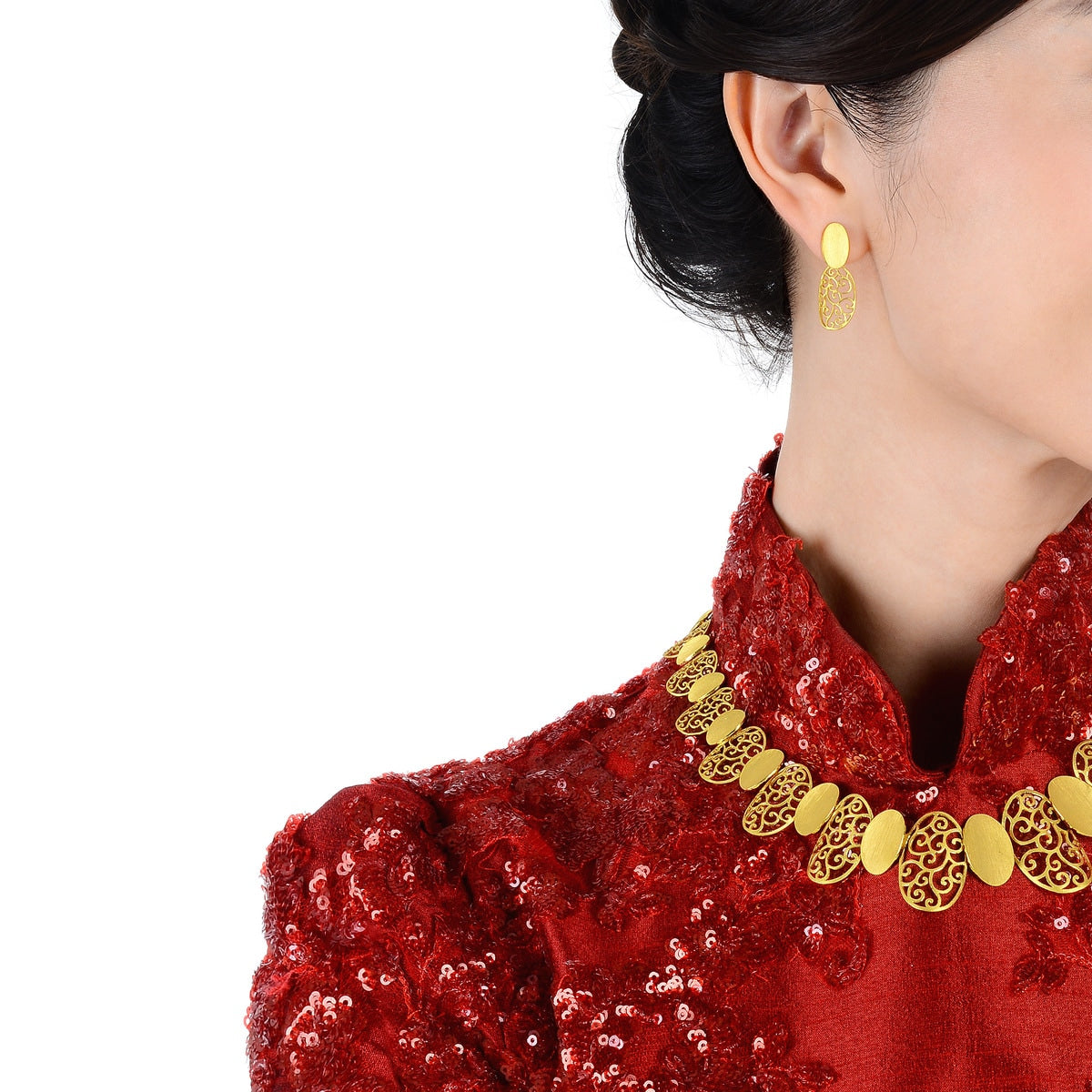 Contemporary' 999.9 Gold Earrings