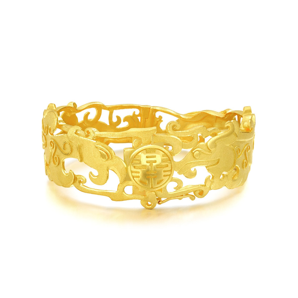 Dragon & Phoenix' 999.9 Gold Bangle