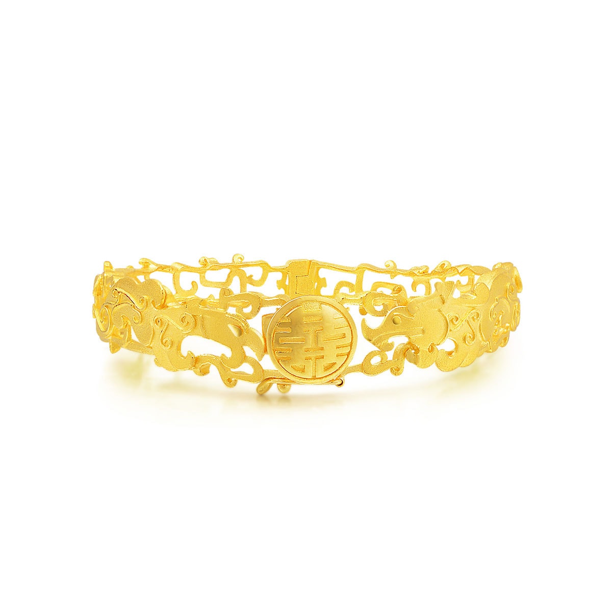 Dragon & Phoenix' 999.9 Gold Bangle