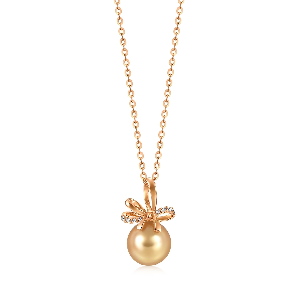 18K Rose Gold Golden South Sea Pearl Pendant