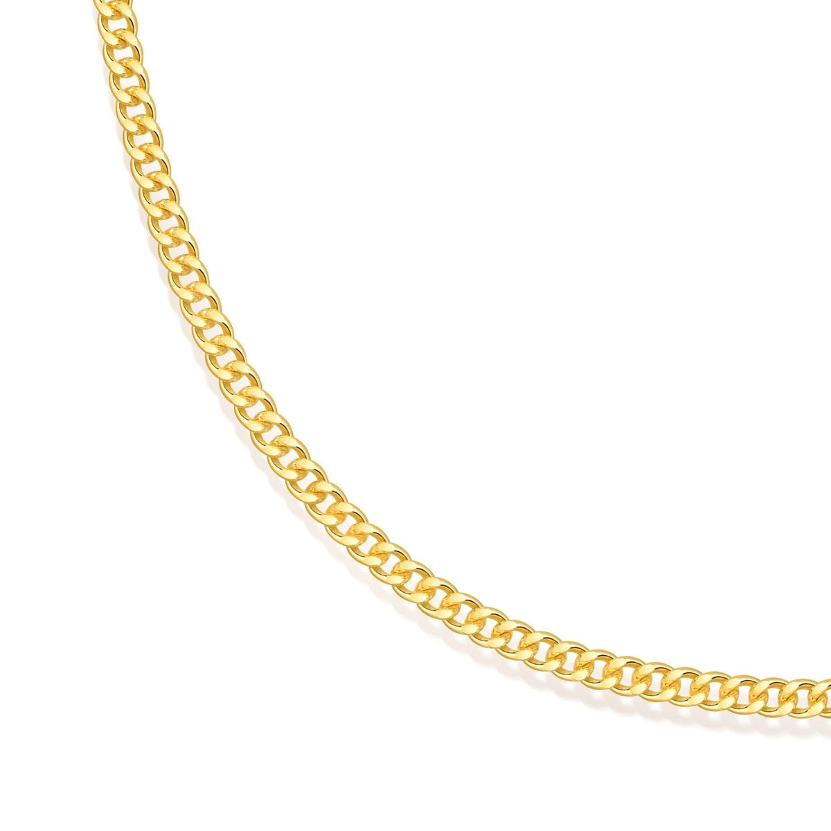 999.9 Gold Flat Curb Chain Necklace