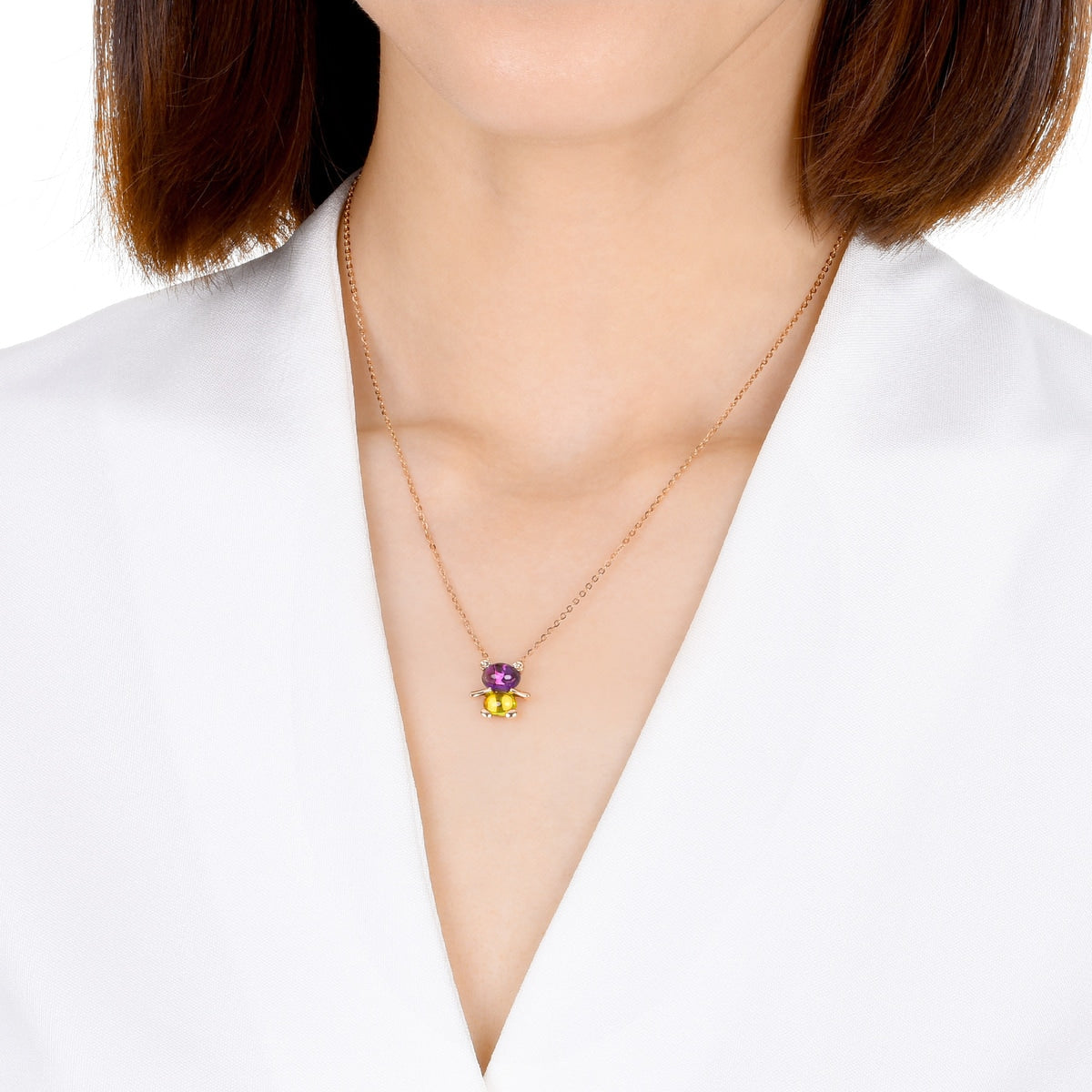 18K Rose Gold Amethyst Necklace