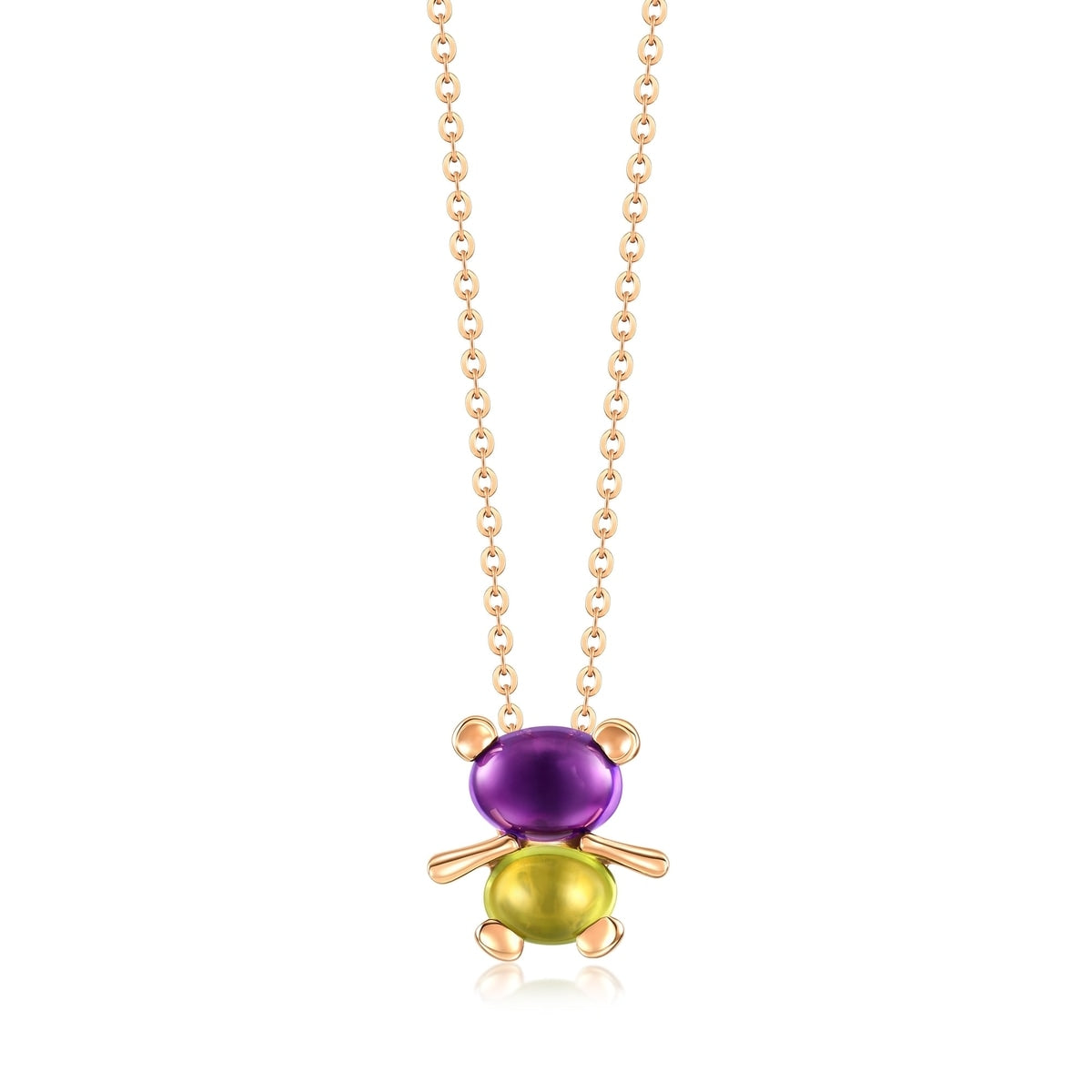 18K Rose Gold Amethyst Necklace