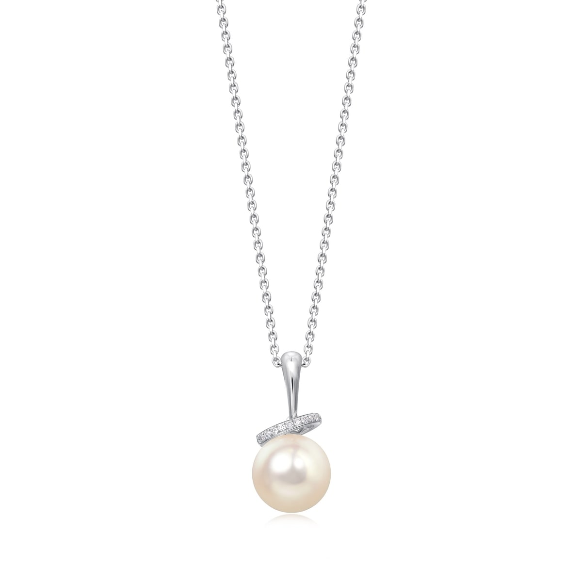 18K/750 Gold (White) Japan Akoya Cultured Pearl Pendant