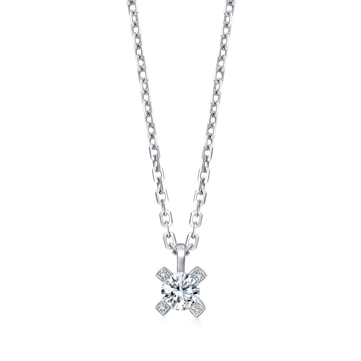 FOREVERMARK' 18K White Gold Diamond Necklace