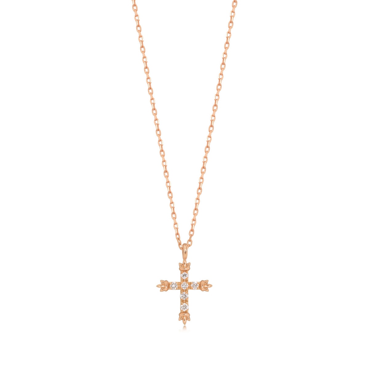 18K Rose Gold Diamond Necklace