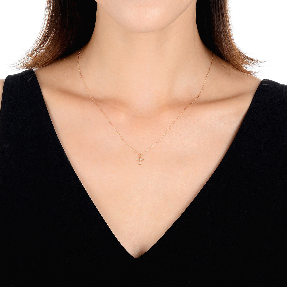 18K Rose Gold Diamond Necklace