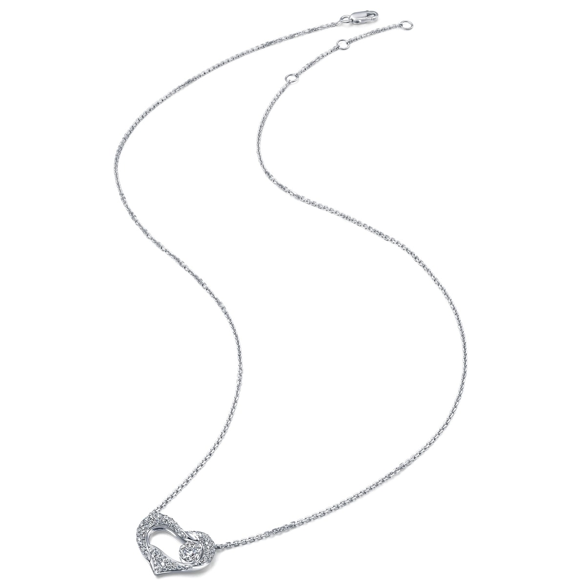 Sculpt' 18K White Gold Diamond Necklace