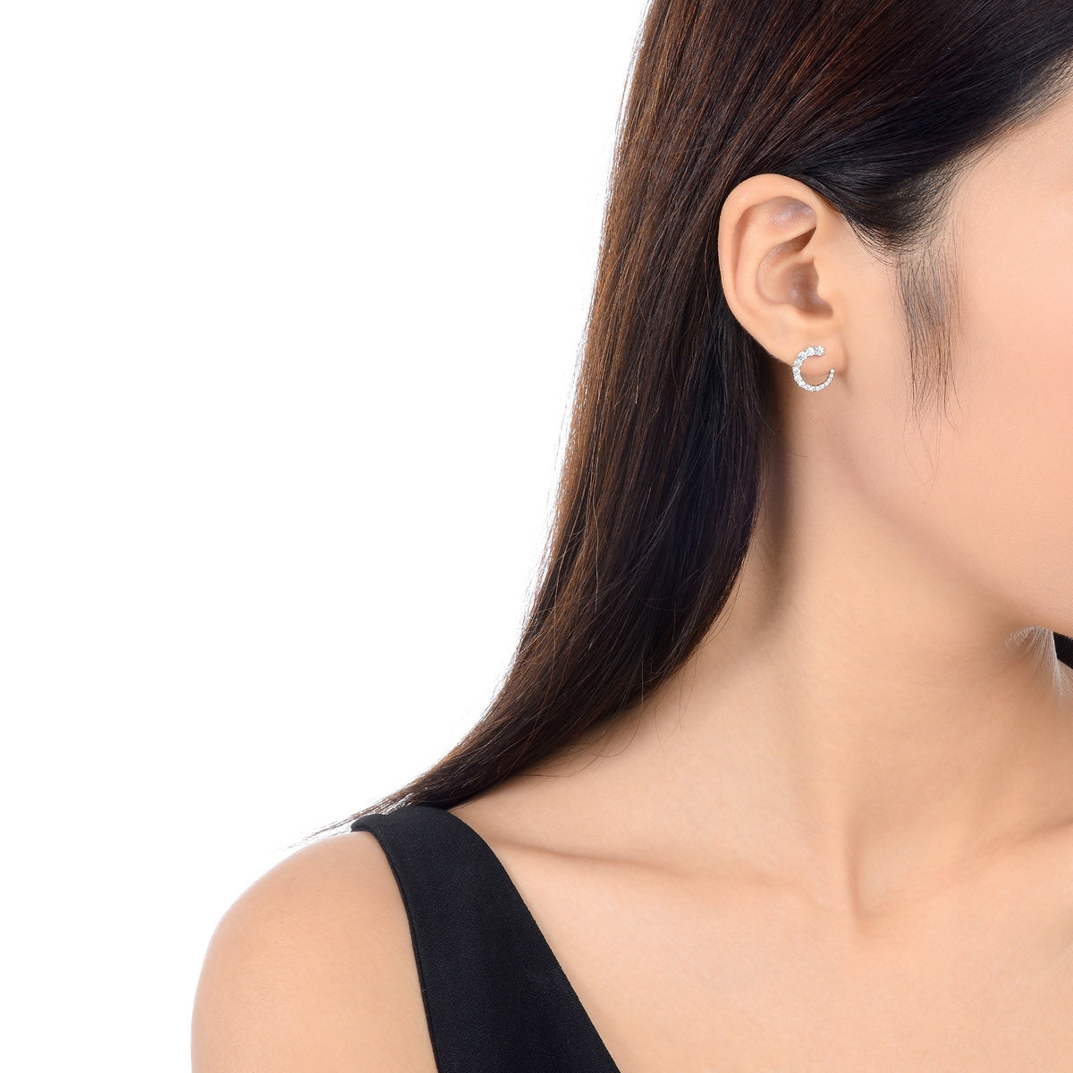 Classics' 18K White Gold Diamond Earrings