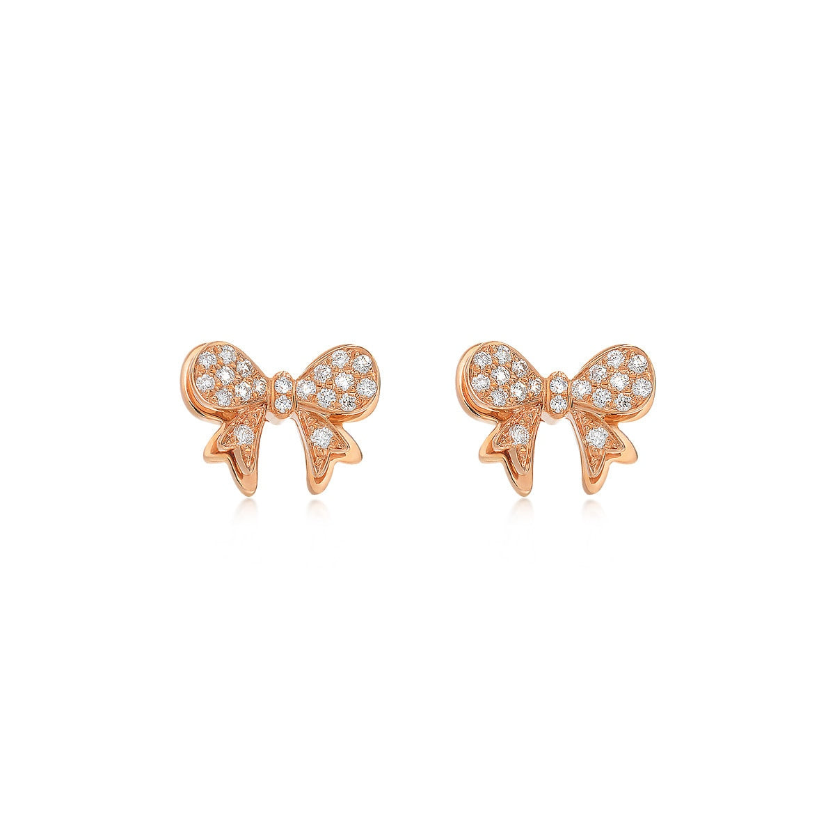18K/750 Gold (Red) Diamond Earrings