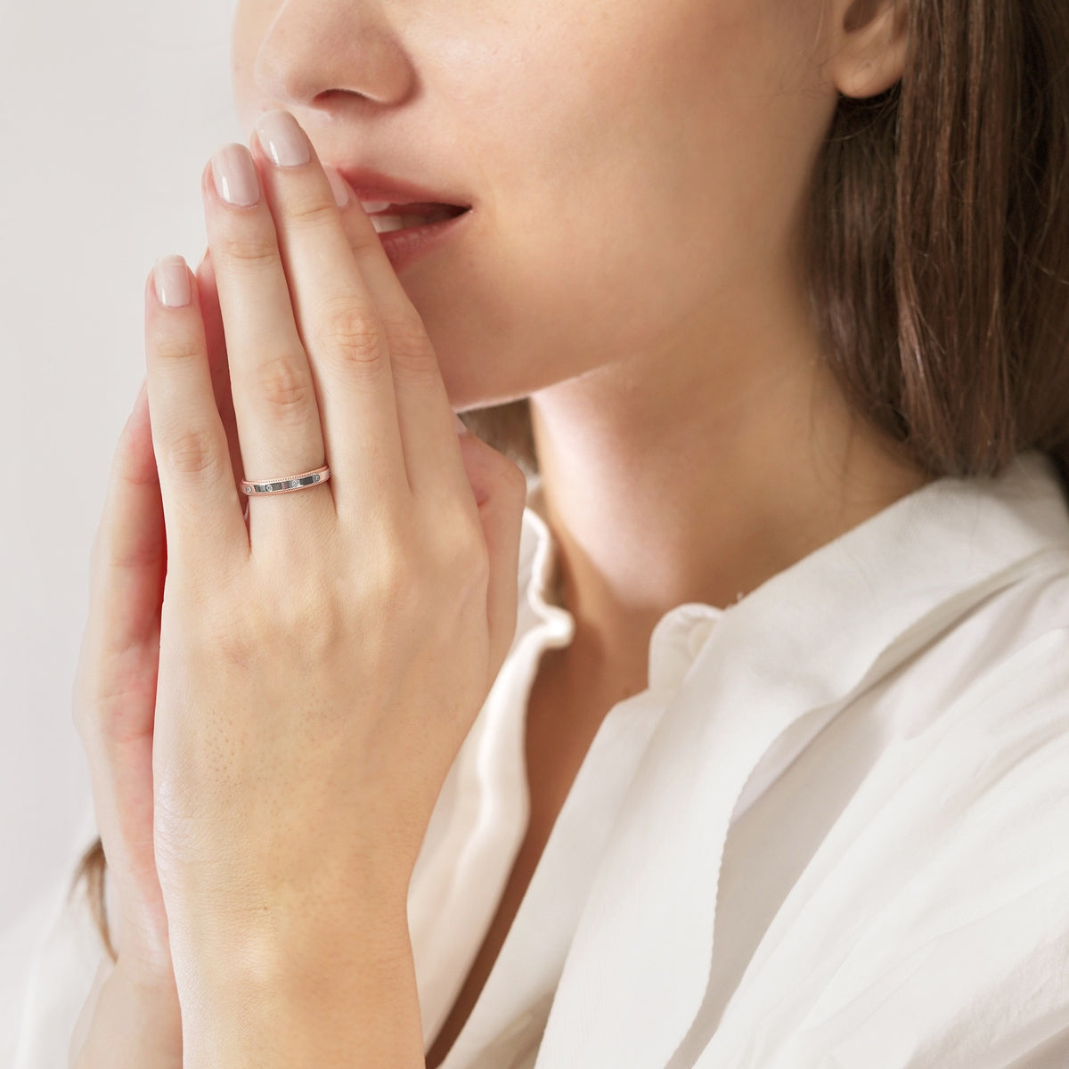 Majesty' 18K Gold & 950 Platinum Diamond Ring