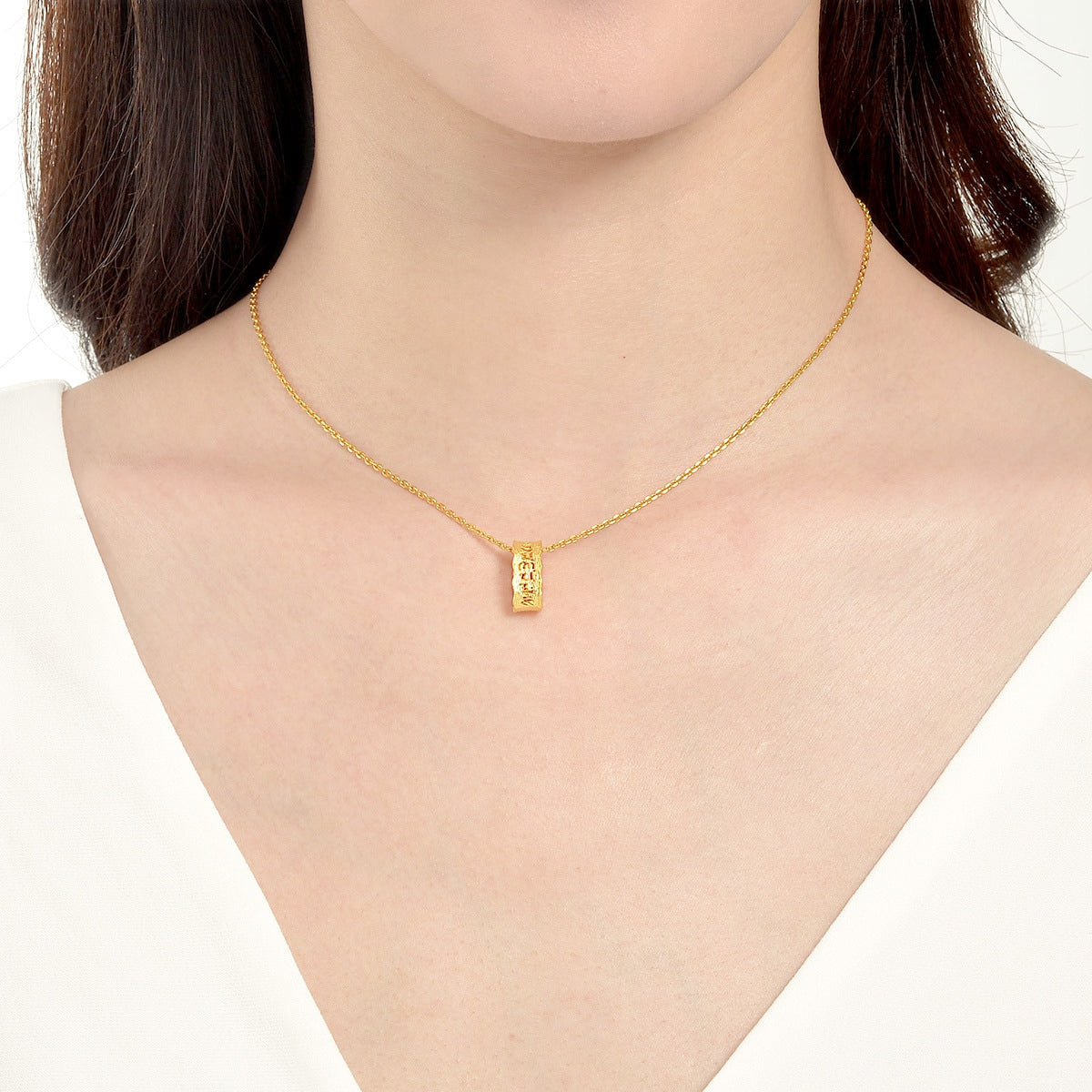 Om Mani Padme Hum 999.9 Gold Pendant