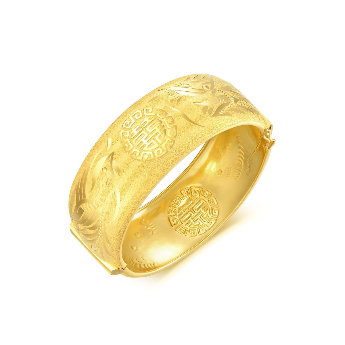 Dragon & Phoenix' 999.9 Gold Bangle
