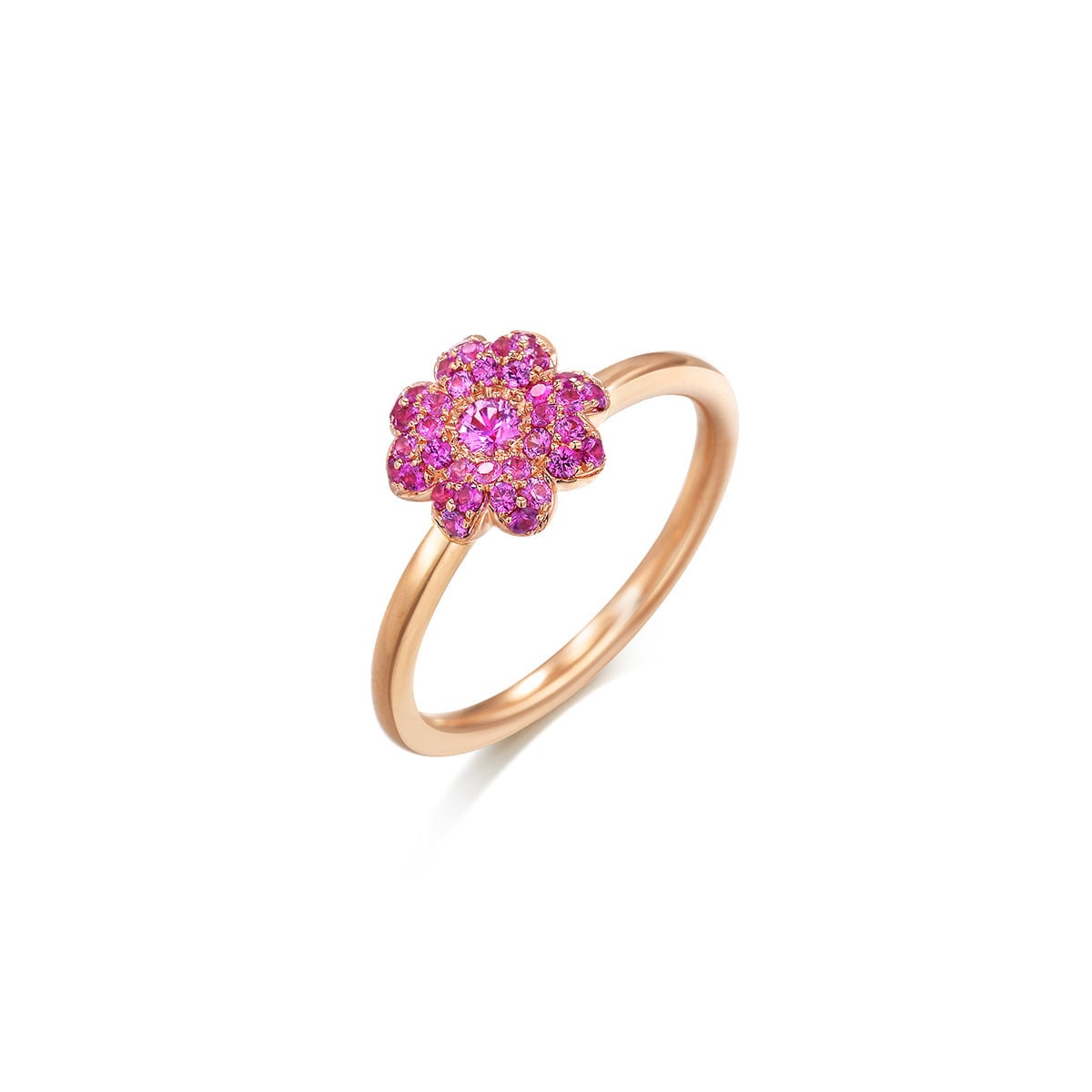 18K/750 Gold (Rose) Pink Sapphire Ring