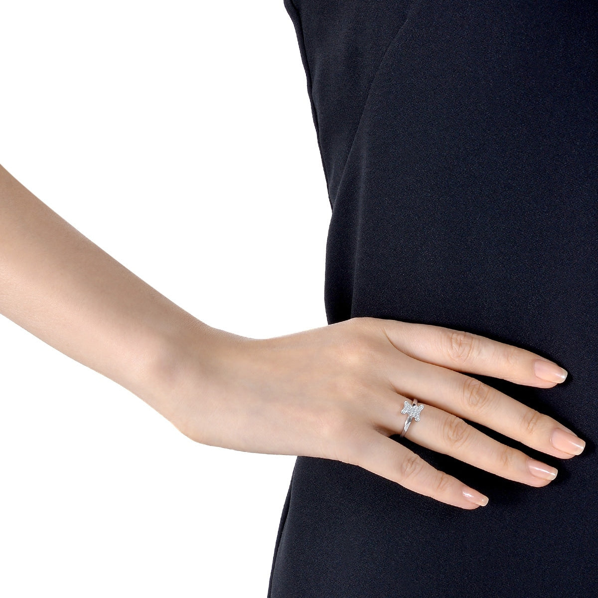 Fingers Play' 18K White Gold Diamond Ring