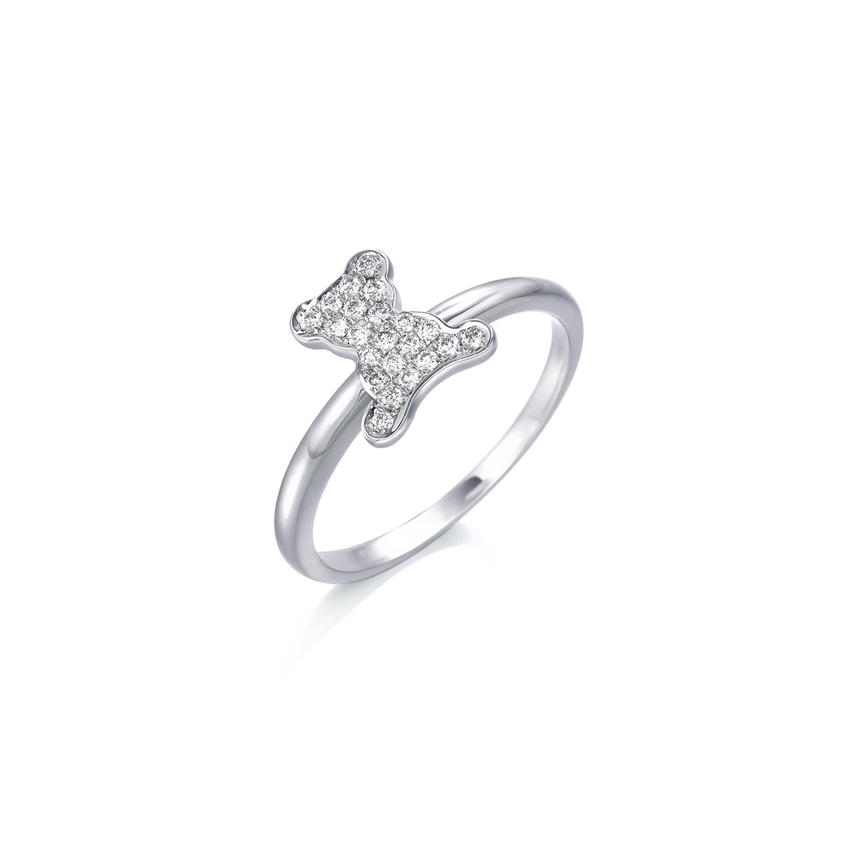 Fingers Play' 18K White Gold Diamond Ring