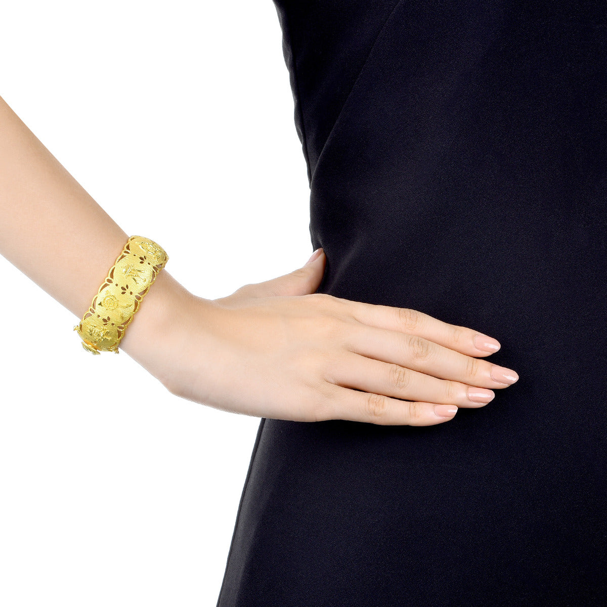 Eight Mascots' 999.9 Gold Bangle