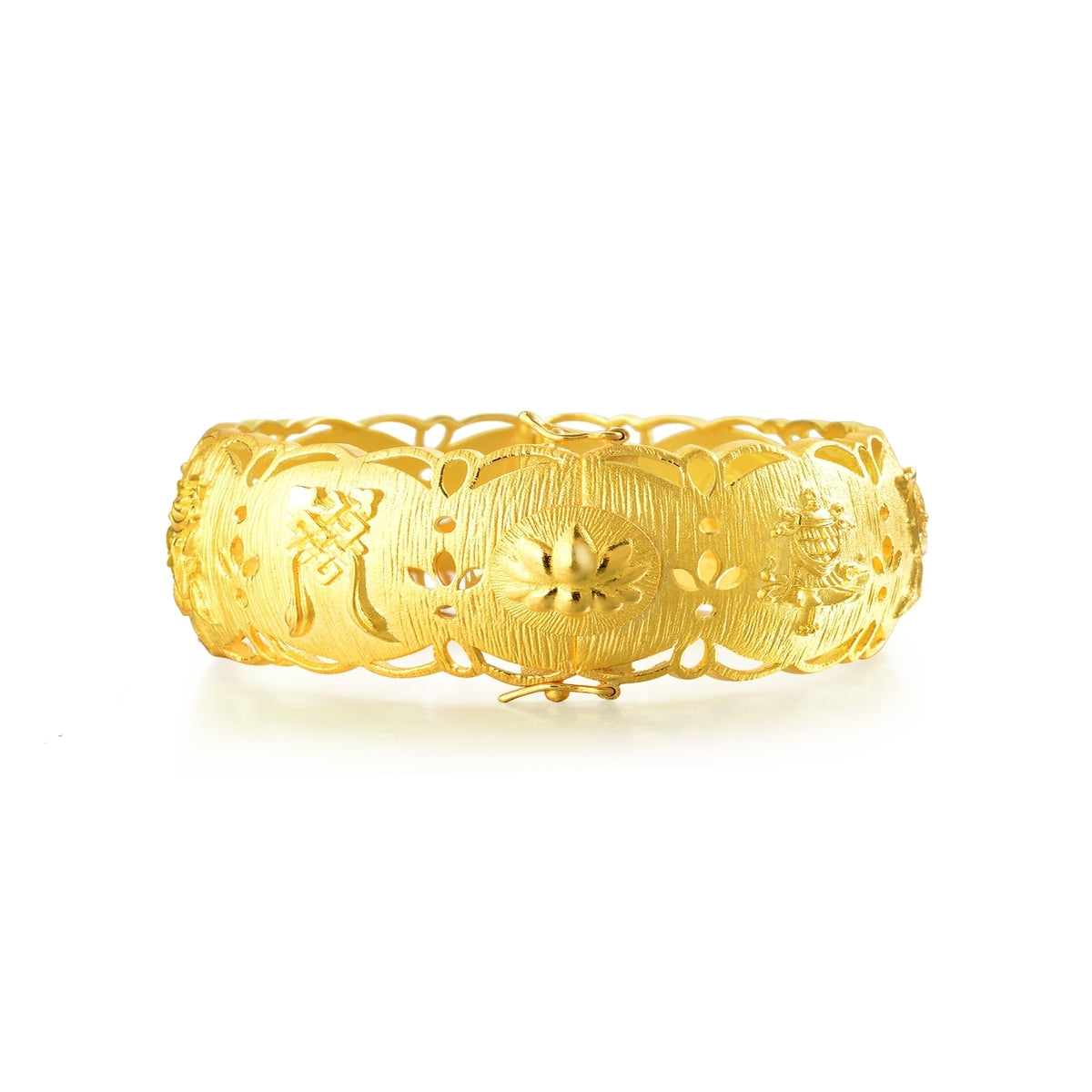 Eight Mascots' 999.9 Gold Bangle