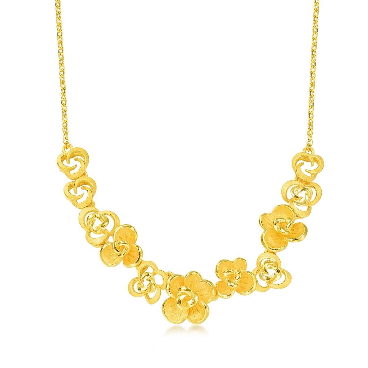 Floral' 999.9 Gold Necklace