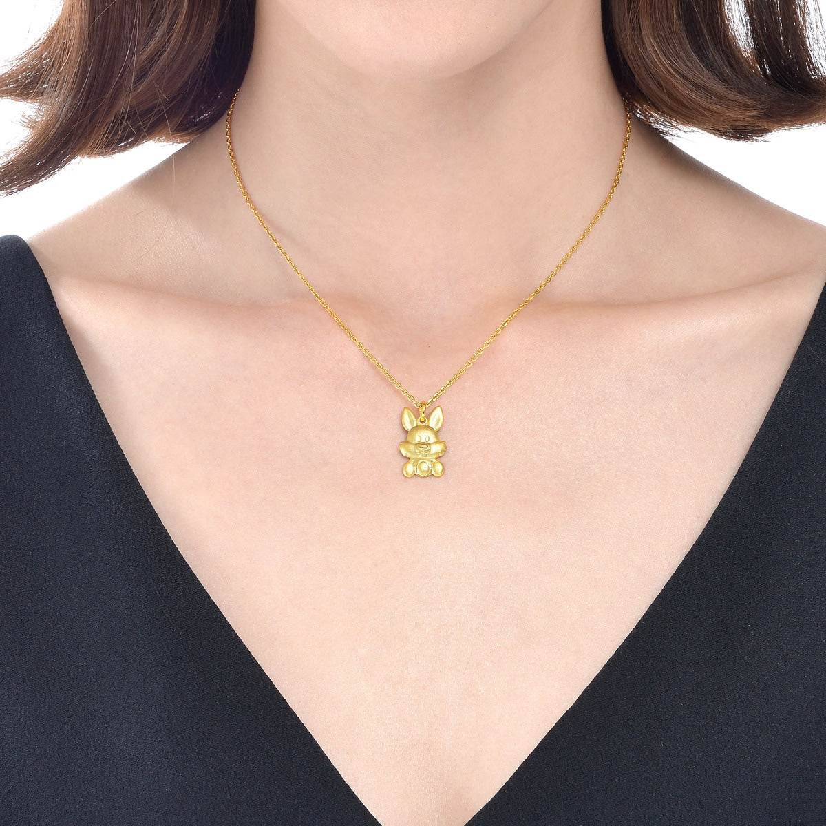 New Year & Chinese Zodiac' 999.9 Gold Rabbit Pendant