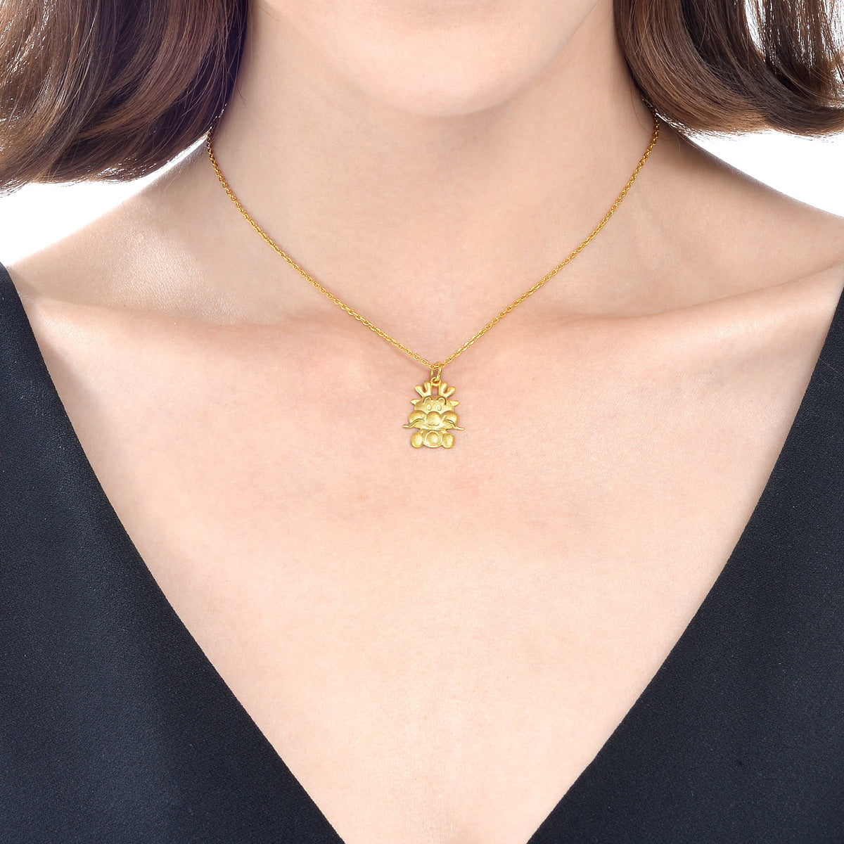 New Year & Chinese Zodiac' 999.9 Gold Dragon Pendant