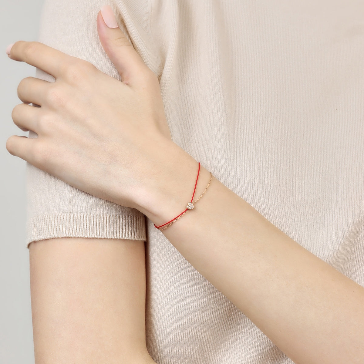 Love Knot' 18K Rose Gold Diamond Bracelet